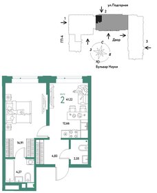 39,6 м², 2-комнатная квартира 5 590 000 ₽ - изображение 18