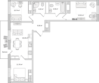 71,8 м², 3-комнатная квартира 11 737 146 ₽ - изображение 14