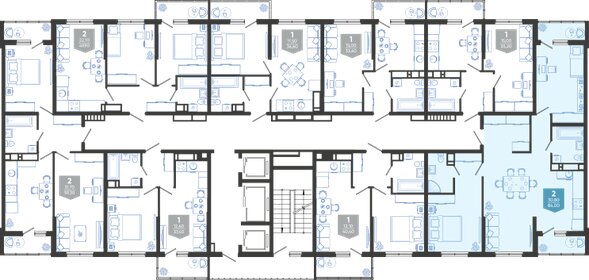40 м², 1-комнатная квартира 5 000 ₽ в сутки - изображение 42