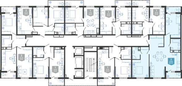 84 м², 2-комнатная квартира 14 028 000 ₽ - изображение 23