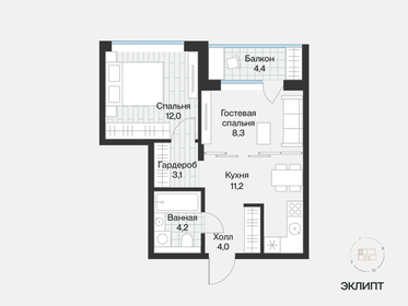 44,4 м², 2-комнатная квартира 3 300 000 ₽ - изображение 21