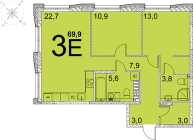 81 м², 2-комнатная квартира 8 991 000 ₽ - изображение 49