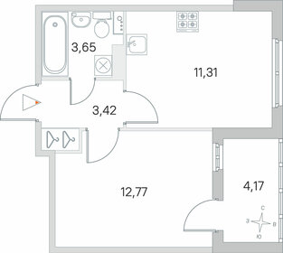 35 м², 1-комнатная квартира 7 171 850 ₽ - изображение 27