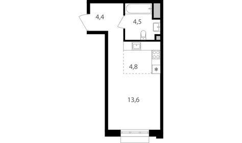26 м², квартира-студия 11 500 000 ₽ - изображение 9