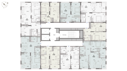 52,3 м², 1-комнатная квартира 6 250 000 ₽ - изображение 93