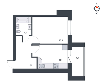 39 м², 1-комнатная квартира 3 990 000 ₽ - изображение 59