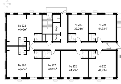 45 м², 2-комнатная квартира 7 550 000 ₽ - изображение 21