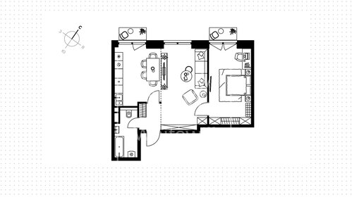 Квартира 58,3 м², студия - изображение 1