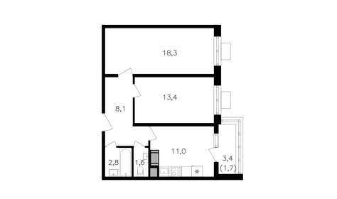 59,1 м², 2-комнатная квартира 22 192 050 ₽ - изображение 61