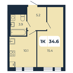 35 м², 1-комнатная квартира 3 000 000 ₽ - изображение 31