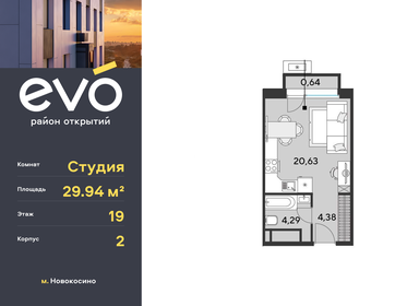 33 м², квартира-студия 8 600 000 ₽ - изображение 26