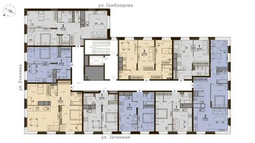 73,5 м², 2-комнатная квартира 13 085 087 ₽ - изображение 20