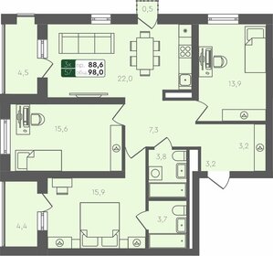 115,2 м², 3-комнатная квартира 8 200 000 ₽ - изображение 78