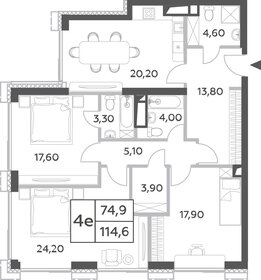 113 м², 4-комнатная квартира 47 000 000 ₽ - изображение 51