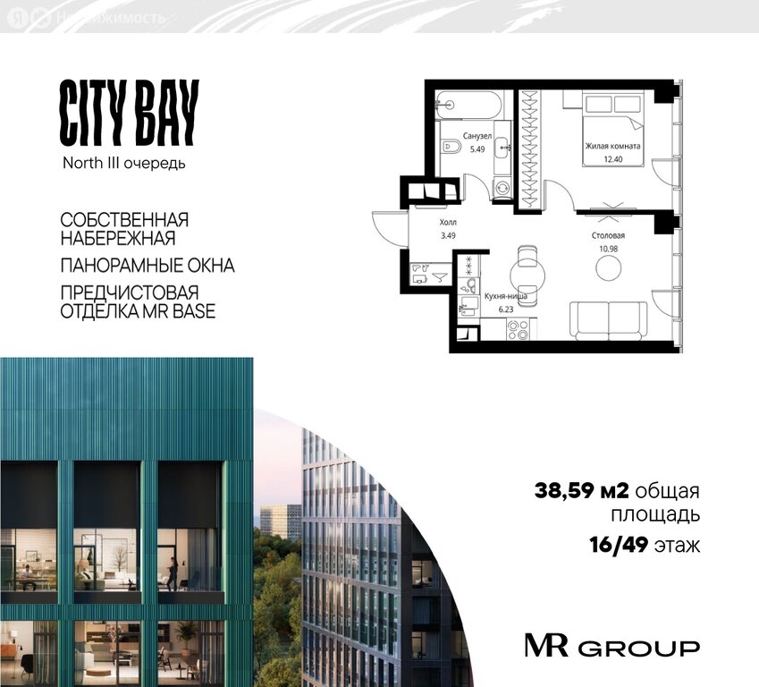 Варианты планировок ЖК City Bay - планировка 6