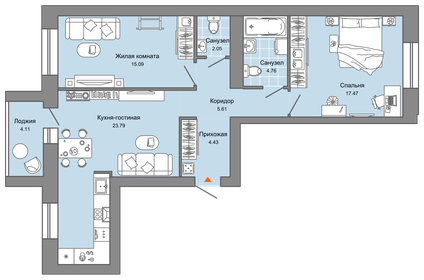 75 м², 3-комнатная квартира 7 019 640 ₽ - изображение 25