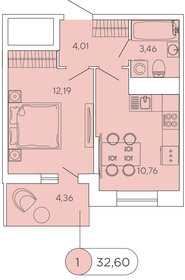 33,3 м², 1-комнатная квартира 5 700 000 ₽ - изображение 22
