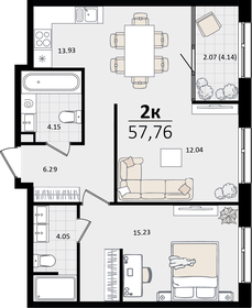 55 м², 2-комнатная квартира 16 865 432 ₽ - изображение 16