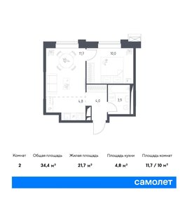 34,4 м², 1-комнатные апартаменты 15 736 851 ₽ - изображение 10