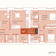 Квартира 95,9 м², 3-комнатная - изображение 4