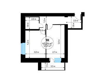 38,8 м², 1-комнатная квартира 4 800 000 ₽ - изображение 74
