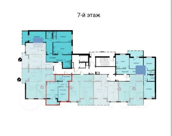 47,2 м², 2-комнатная квартира 5 500 000 ₽ - изображение 49