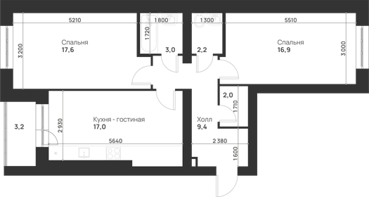 74,1 м², 3-комнатная квартира 6 300 000 ₽ - изображение 63