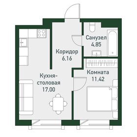38,7 м², квартира-студия 5 850 000 ₽ - изображение 93