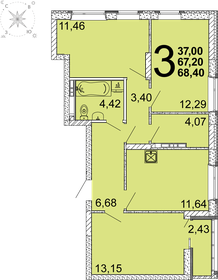 42,1 м², 1-комнатная квартира 6 997 020 ₽ - изображение 83