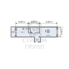 30,4 м², 1-комнатная квартира 3 900 000 ₽ - изображение 48