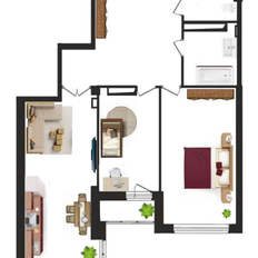 Квартира 87,3 м², 2-комнатная - изображение 2