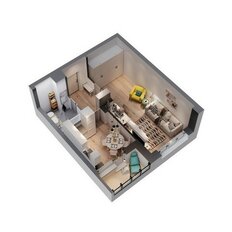 Квартира 36,4 м², 1-комнатная - изображение 3