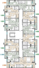 40,4 м², 1-комнатная квартира 5 370 540 ₽ - изображение 44