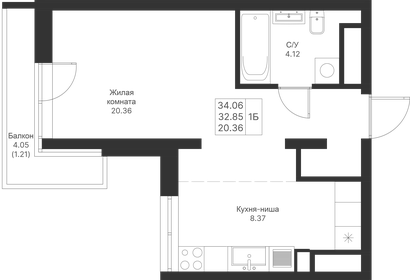 31 м², 1-комнатная квартира 7 900 000 ₽ - изображение 98