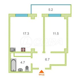 Квартира 41 м², 1-комнатная - изображение 1