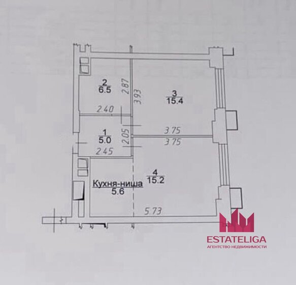 47 м², 1-комнатная квартира 30 500 000 ₽ - изображение 1