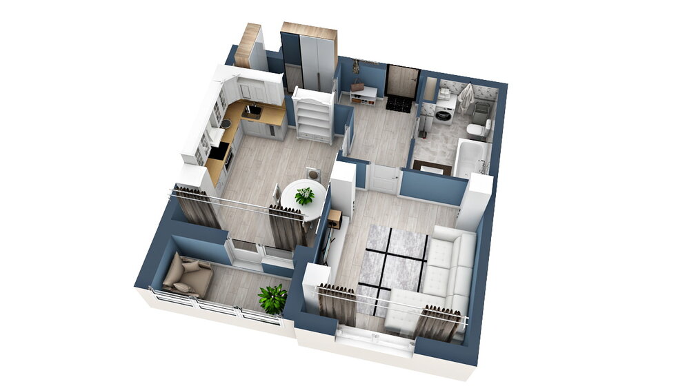 39,3 м², 1-комнатная квартира 4 424 197 ₽ - изображение 53