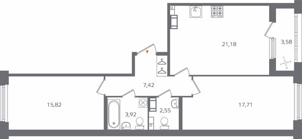 82,4 м², 2-комнатная квартира 28 770 000 ₽ - изображение 110