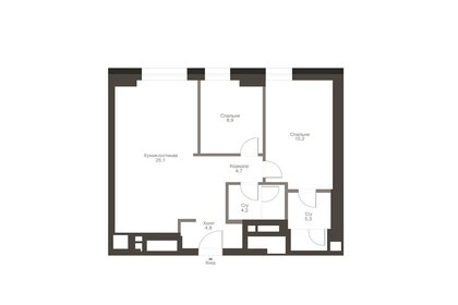 Квартира 68,2 м², 3-комнатные - изображение 2