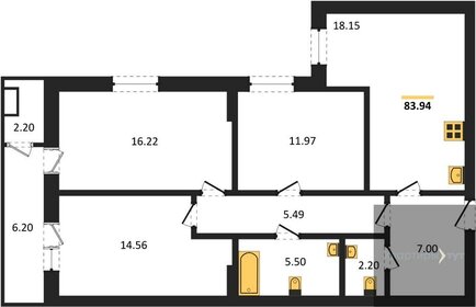 83,9 м², 3-комнатная квартира 10 413 066 ₽ - изображение 28