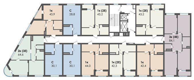 43,9 м², 1-комнатная квартира 5 375 994 ₽ - изображение 25