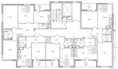 31,7 м², 1-комнатная квартира 4 900 000 ₽ - изображение 36