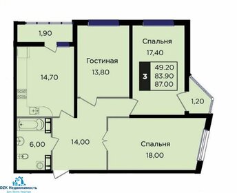 87 м², 3-комнатная квартира 11 000 000 ₽ - изображение 68