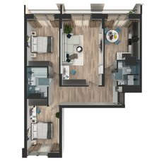 Квартира 76,8 м², 3-комнатная - изображение 4