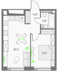 Квартира 41,7 м², 1-комнатная - изображение 1