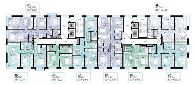 73 м², 2-комнатная квартира 26 000 000 ₽ - изображение 75