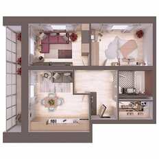 Квартира 64,7 м², 2-комнатная - изображение 3