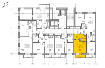 23,1 м², квартира-студия 5 300 000 ₽ - изображение 103