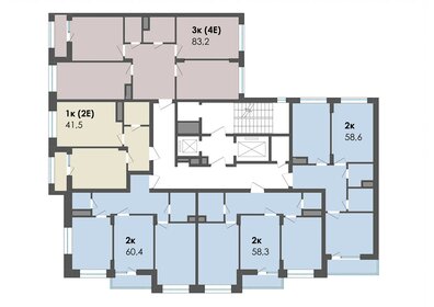 60,4 м², 2-комнатная квартира 7 384 504 ₽ - изображение 12