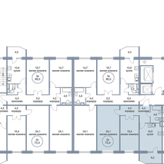 Квартира 72,4 м², 2-комнатная - изображение 2